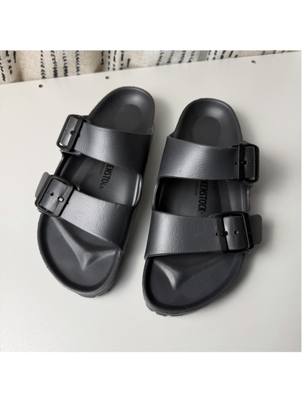 Birkenstock Arizona EVA Essentials Sandals Slides H2OProof Anthracite Grey 37/6